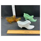 Vintage glass shoes