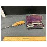 Vintage ice pick and micromiter