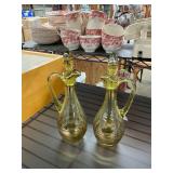 Vintage oil and vinegar bottles