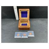 Box with 2025 pennies