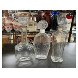Vintage decanters