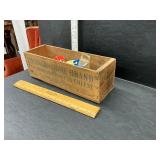 Vintage cheese box with contents