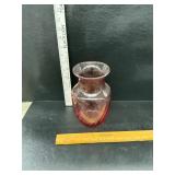Indiana cranberry glass vase