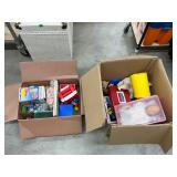 2 boxes of vintage toys