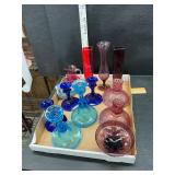 Assorted vintage glassware