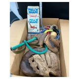 Vintage ball gloves and other