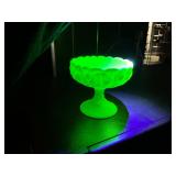 Fenton uranium custard glass bowl