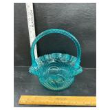 Fenton swirl glass basket