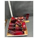 Red glass lot