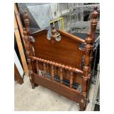 Single bed with rails