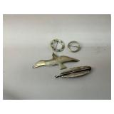 16.5 grams sterling silver pins