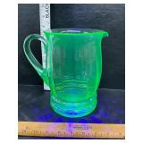 Uranium glass pitcher