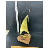 Brass sailboat