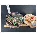 Tin with vintage buttons