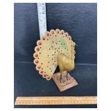 Vintage metal peacock