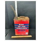 Vintage Wards motor oil can
