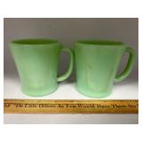2 fire king jadeite cups