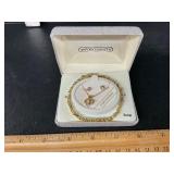 Cubic zirconia necklace,bracelet and earrings