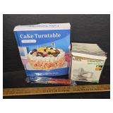 Cake turntable and juicer