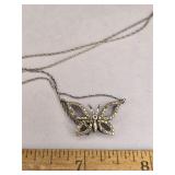 Sterling silver necklace and charm