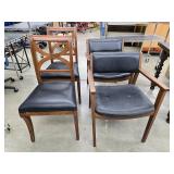 4 chairs 2 walnut 2 Italian