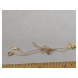 Necklace with charm both marked 14K