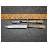 Sterling handles carving set