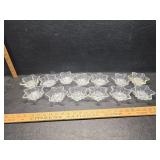 Vintage clear glass candle holders