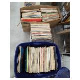 Tote and 2 boxes of records