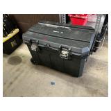 Craftsman toolbox full of drop cloths