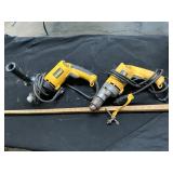 2 Dewalt electric drills