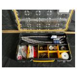 Box with plumbing supplies