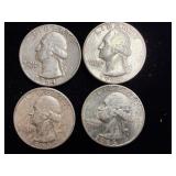 4 silver quarters