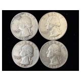 4 silver quarters