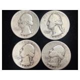 4 silver quarters