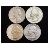 4 silver quarters