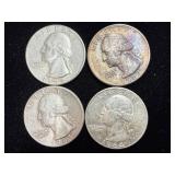 4 silver quarters