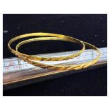 14.04 grams 18kt gold bangle matching bracelets