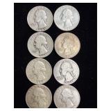 8 silver quarters