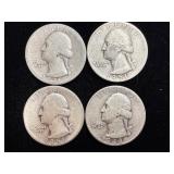 4 silver quarters