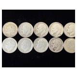 10 silver Roosevelt dimes