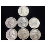 7 silver quarters