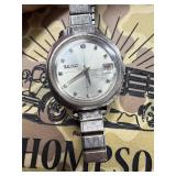 Vintage seiko auto 21 jewels watch running