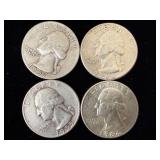 4 silver quarters