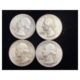 4 silver quarters