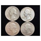 4 silver quarters
