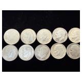 10 silver Roosevelt dimes