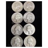 8 silver quarters