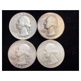 4 silver quarters