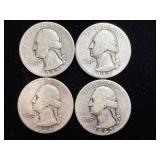 4 silver quarters